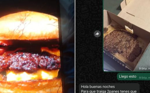 Pidió dos hamburguesas por delivery, pero cuando llegó el pedido quedó en shock: “El error fue tuyo”