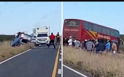 Murieron cinco personas en un choque de frente entre un micro y una camioneta