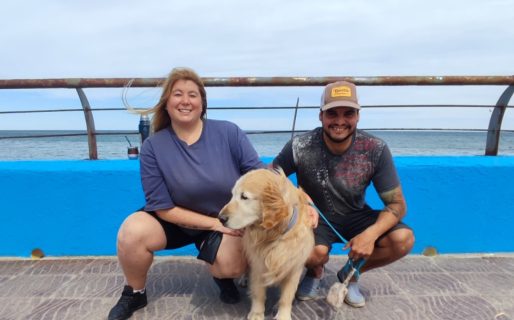 Viajan junto a su mascota y están en Comodoro: «La gente es amable y los paisajes son hermosos»