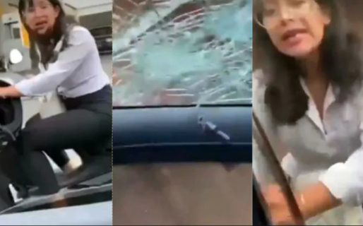 Una mujer persiguió en una moto a su ex y le rompió el parabrisas