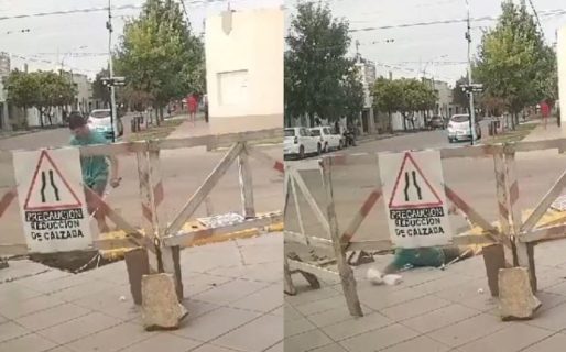 Un joven ciego cayó en un pozo en medio de la vereda y desató una polémica