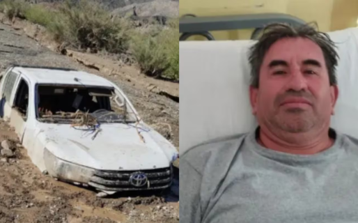 Un hombre desapareció cuando cruzaba un río y lo encontraron dos días después: “Me agarré a un tronco y floté”