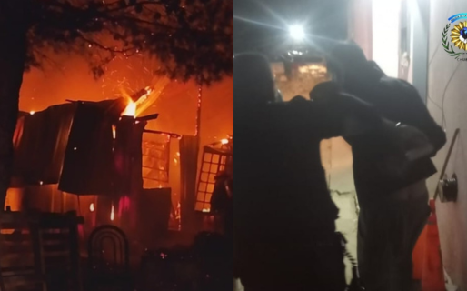 Un bombero fue agredido con un palo mientras apagaba un incendio