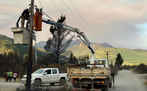 Epuyén recuperó el 98% del servicio eléctrico
