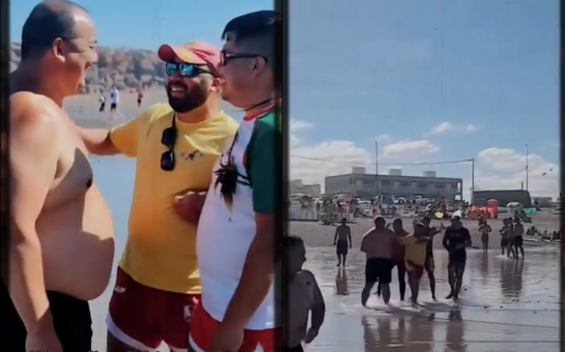 Un usuario usó inteligencia artificial para transformar el incidente de Playa Unión