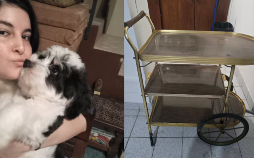 Compró un carrito por Marketplace a muy bajo precio y lo convirtió en algo increíble para tomar café en casa