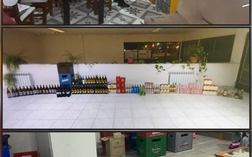 Allanamiento y secuestro de bebidas por venta clandestina