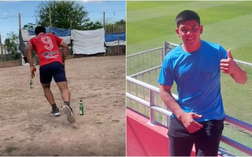 Se llama Diego Armando, se hizo viral por entrenar con botellas de cerveza y ahora jugará en primera división