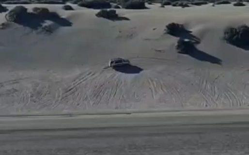 Lo filmaron haciendo maniobras riesgosas en Playa Bonita