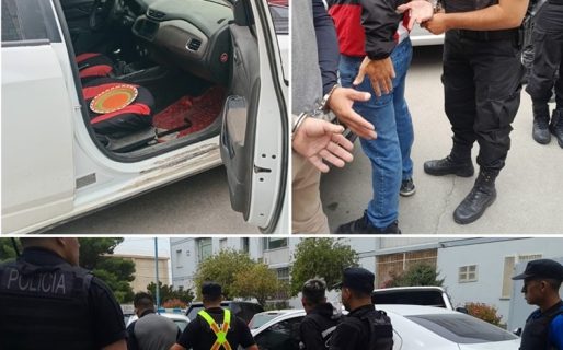 Intentaron robar una rueda de auxilio y fueron detenidos