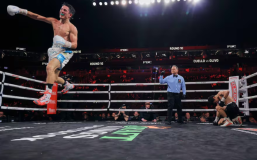 Épico triunfo por KO del argentino Mirco Cuello en Las Vegas