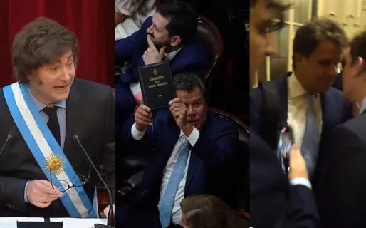 Milei enfrentó a Manes en el recinto y luego el diputado tuvo un tenso cruce con Santiago Caputo