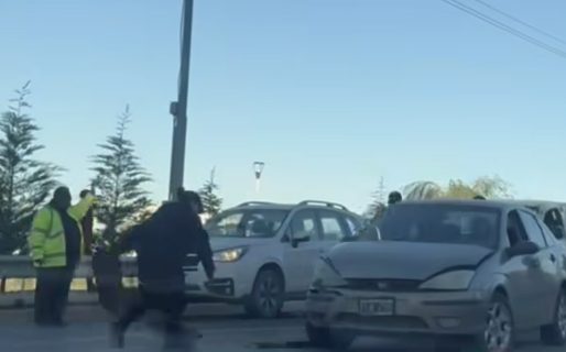 Fuerte choque en la Ruta 3 pasando el Chalet Huergo