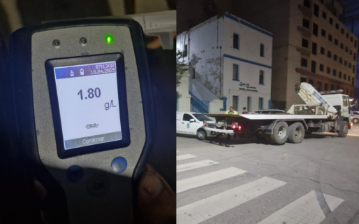 Choque frente al Municipio: ambos conductores dieron positivo en alcoholemia