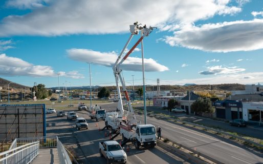 La SCPL renueva 373 luminarias sobre un tramo de ruta 3 por donde transitan 7.500 vehículos por día