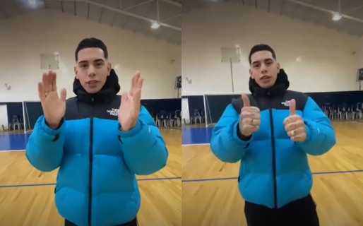 Ecko, el trapero y freestyler, sorprendió a los hinchas de Newbery durante el partido contra Sarmiento