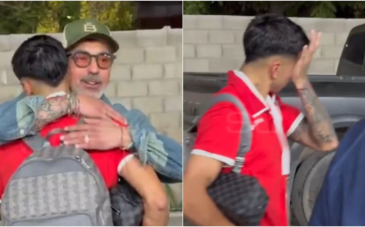 Un abrazo que emocionó a todos: el encuentro entre el Pocho Lavezzi y su hijo tras su debut en primera