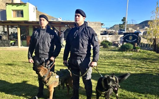 Emotiva despedida a un perro policial en la Sección Canes de Comodoro