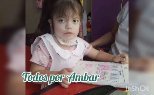 Organizan una rifa solidaria para ayudar a Ámbar en su tratamiento médico