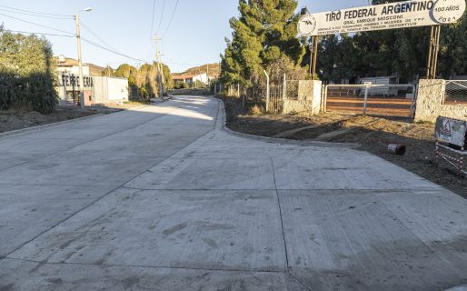 Concluyó la pavimentación de la calle Jones de Km 3