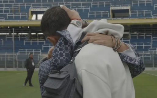 El profundo llanto de Ángel Di María junto a Jorgelina Cardoso al volver a entrar a la cancha de Central