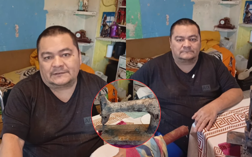 Es tapicero, perdió su máquina de coser en un incendio y busca ayuda para seguir trabajando