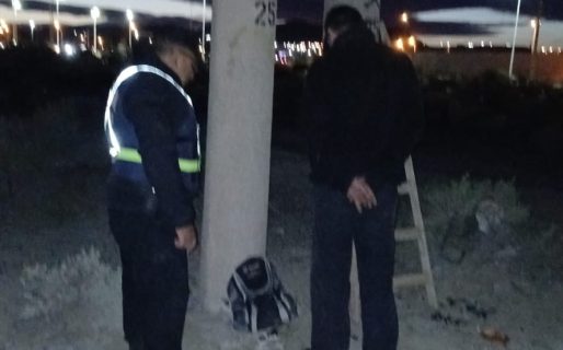 Intentaba robar cables y fue sorprendido por personal policial
