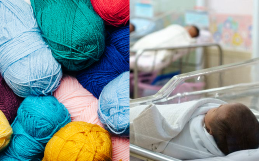 Vecinos juntan hilo y lana para abrigar a bebés del hospital