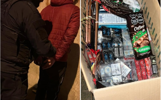 Barreteó la puerta de un kiosco y se llevó cigarrillos, chocolates y cervezas