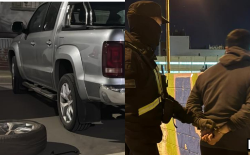 Sorprendieron a dos ladrones cuando intentaban robar una rueda de auxilio; un vecino los persiguió