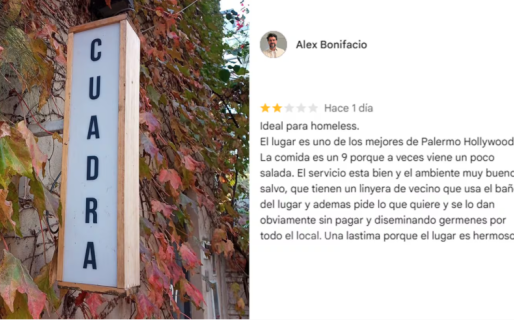 Se quejó porque en un restaurante ayudaron a una persona en situación de calle y el dueño le respondió