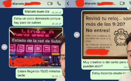 Llegó 15 minutos tarde al trabajo, su jefe le descontó el día y él tomó una drástica medida