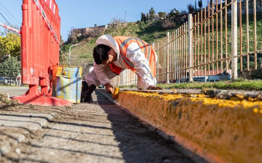 Avanza la demarcación de estacionamientos y el ordenamiento vial