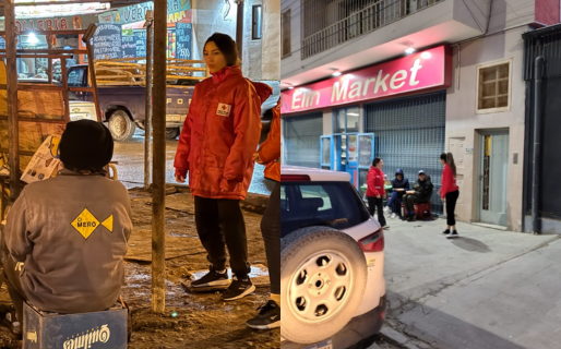 La Cruz Roja entregó viandas calientes a personas en situación de calle