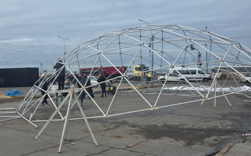 El domo geodésico se desarmó tras un fin de semana repleto de actividades