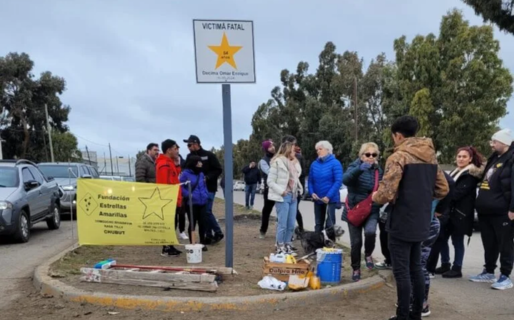 Pintaron una estrella amarilla en homenaje a Omar Décima