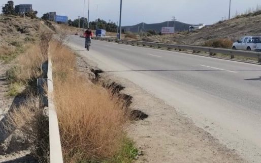 Conductores advierten por un socavamiento en Ruta 3