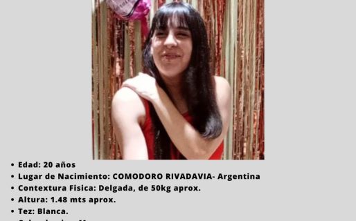 Buscan en Mendoza a una joven de Comodoro Rivadavia