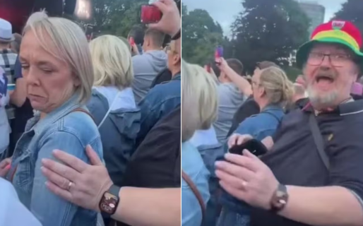 Confundió a su mujer con otra en medio de un recital y la abrazó: la reacción fue inesperada