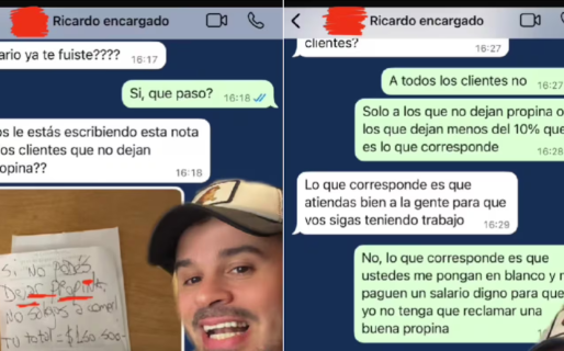 “Si no podés dejar propina, no salgas a comer”: el ticket que desató un despido y un pedido millonario