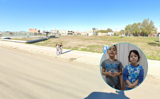 Quieren un espacio seguro para jugar: niños de Km5 piden al intendente la finalización de la plaza del Rodríguez Peña