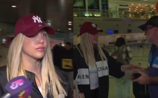 La actitud de Wanda Nara cuando un hombre se cayó por intentar sacarle una foto en pleno aeropuerto