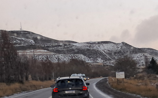 La Ruta N°26 se encuentra transitable con extrema precaución por nieve, barro y heladas