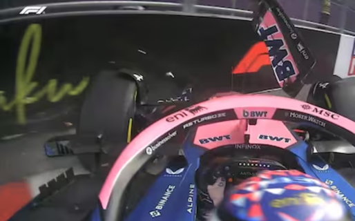 Franco Colapinto chocó en el final de la Q1 y terminó 16° en la clasificación del GP de Azerbaiyán