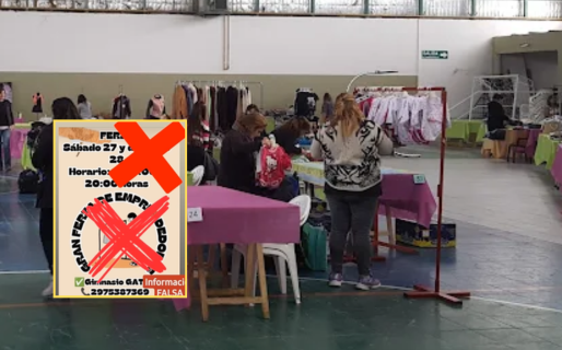 Una vecinal alertó sobre un cartel falso de feria: «Lo hacen para quedarse con dinero de feriantes»