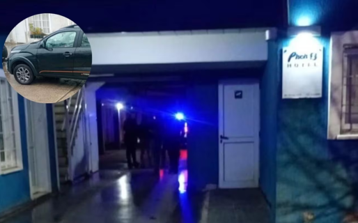 Una pareja robó un auto de aplicación, escapó y cayó en un hotel alojamiento