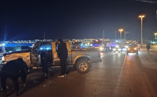 Perdió el control de su vehículo y volcó en Av. Hipólito Yrigoyen