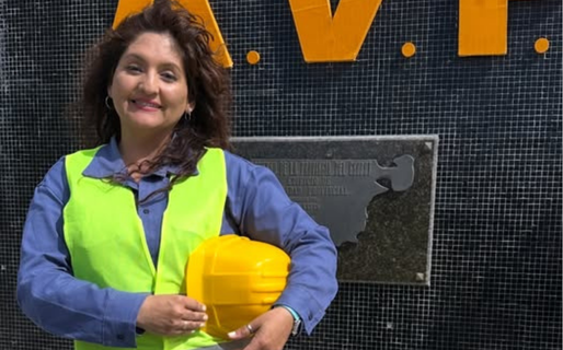 La construcción también es de ellas: una mujer lidera la formación vial en Comodoro Rivadavia