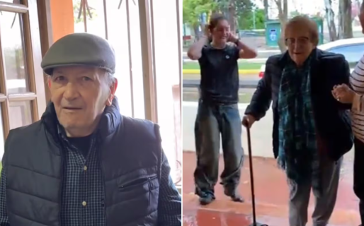 Un hombre se vistió elegante para reencontrarse con su esposa que recibió el alta: su reacción causó emoción