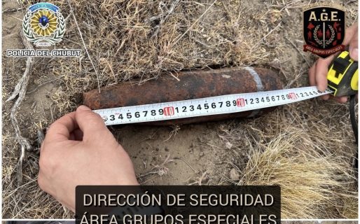 Hallaron un proyectil de artillería en zona norte